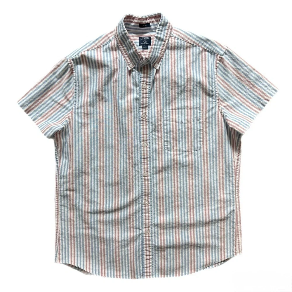 J. Crew Men's Multicolor Striped Button-Down Shirt